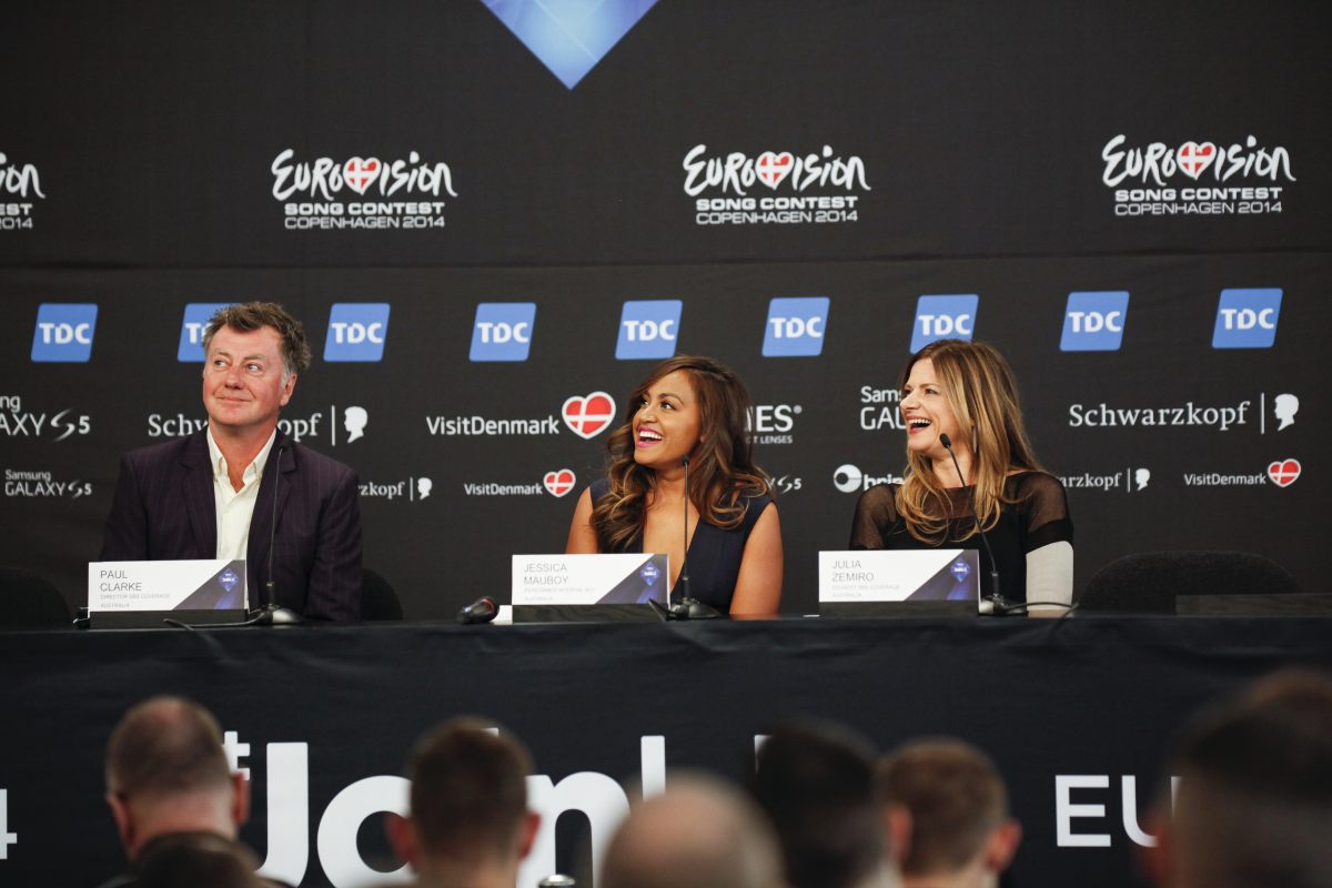ESC 2014 – La conferenza stampa dell’artista australiana Jessica Mauboy