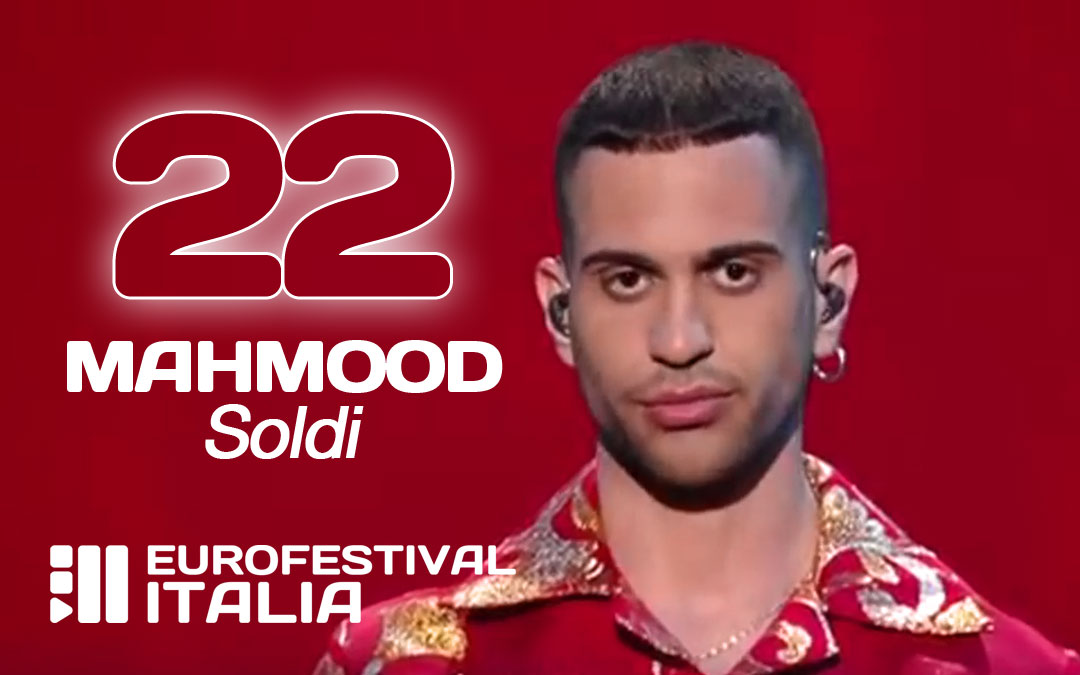 Eurovision 2019 – Mahmood si esibirà per ventiduesimo