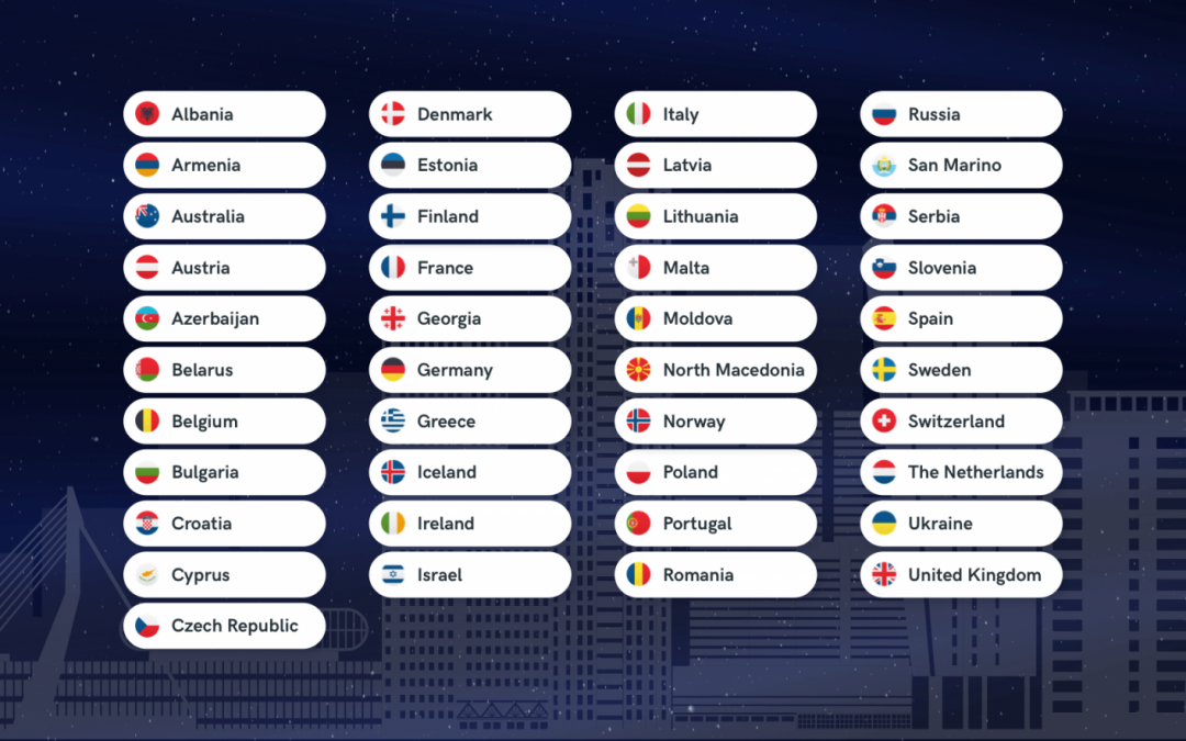 Eurovision 2020 – 41 Paesi in concorso a Rotterdam