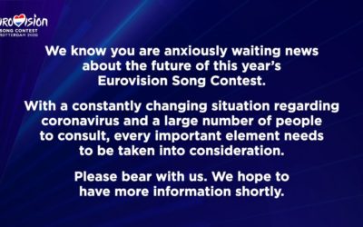L’EBU rilascia nuove dichiarazioni sull’Eurovision 2020