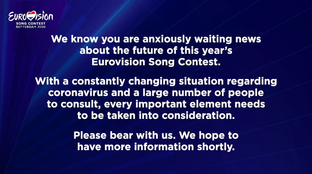 L’EBU rilascia nuove dichiarazioni sull’Eurovision 2020