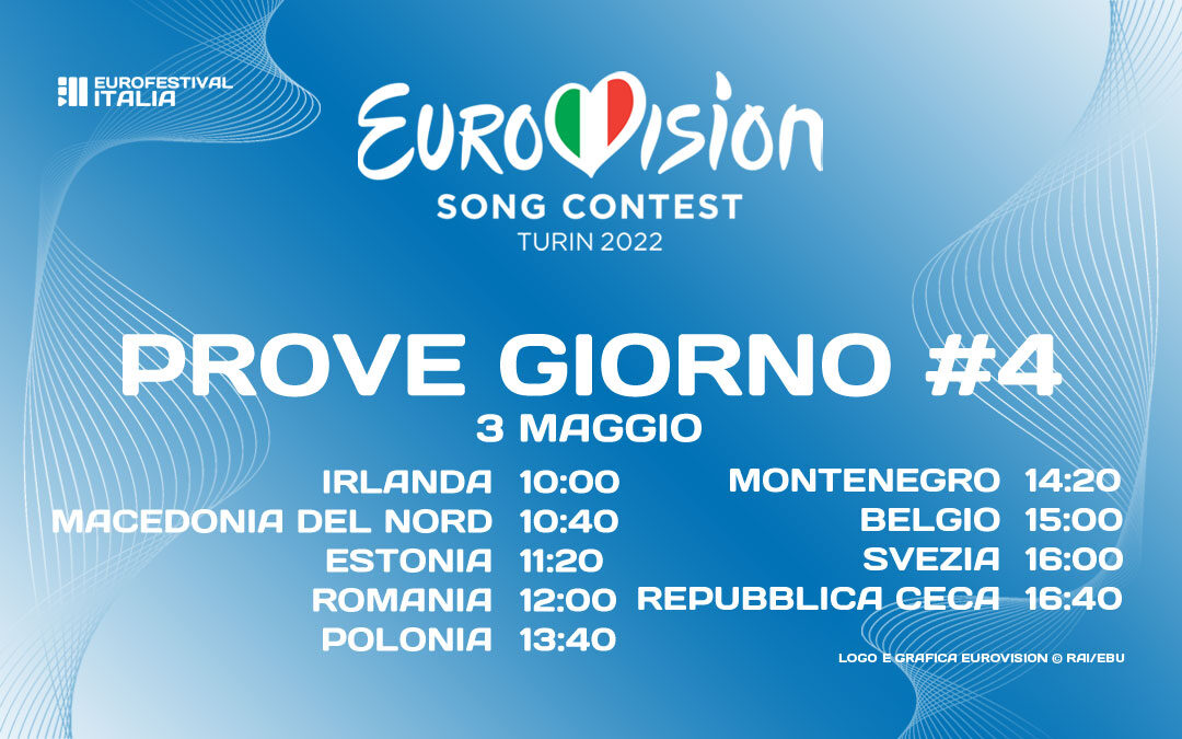 Eurovision 2022: il programma del quarto giorno di prove