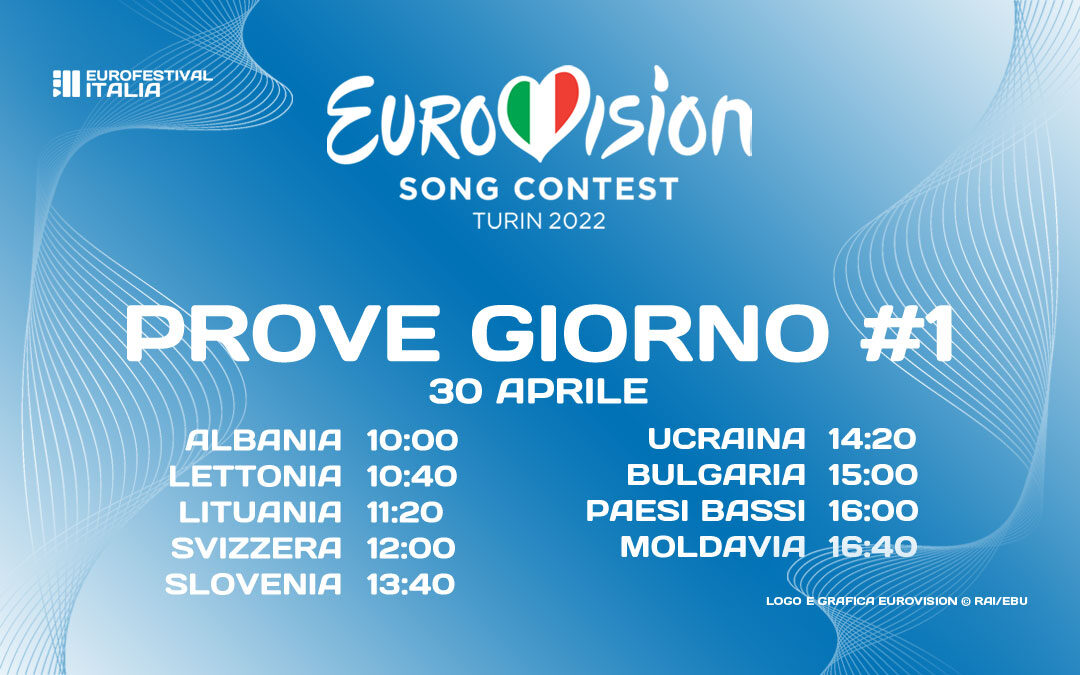 Eurovision 2022: il programma del primo giorno di prove