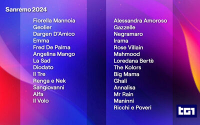 Sanremo 2024: la lista dei 27 Big in gara al Festival