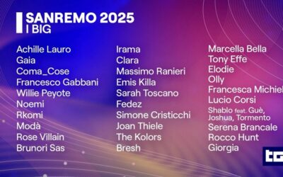Sanremo 2025: la lista dei 30 Big in gara al Festival